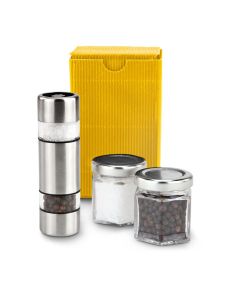 Salz & Pfeffer im Miniformat, gelbe Verpackung
