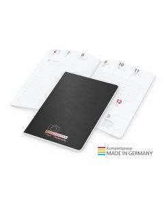 Wochentimer Prestige-Flexx Bestseller Naturkarton Schwarz inkl. Prägedruck (ab 50 Stück)