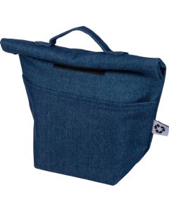 Recycelte Denim-Kühltasche mit Rollverschluss Mira