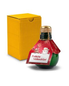 Kleinste Sektflasche der Welt! Fröhliche Weihnachten — Inklusive Geschenkkarton, 125 ml