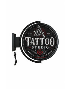 Rotierendes LED-Werbeschild SIDE ⌀50 / 60cm inkl.Druck