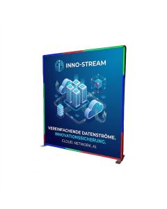 LED Werbewand Neon SEG 200x200 beidseitig mit Werbung bedrucken