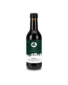 Glühwein - Flasche olivgrün, Schraubverschluss schwarz, 0,25 l