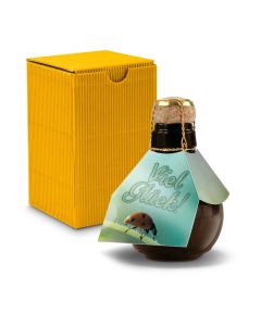 Kleinste Sektflasche der Welt! Viel Glück — Inklusive Geschenkkarton, 125 ml