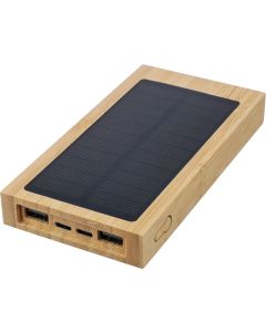 Powerbank Elz | Bambus | Solar | 10.000 mAh