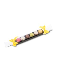 Macaron-Stange mit Schleifen - sechs bunte Macarons (60 g)
