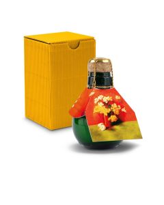 Kleinste Sektflasche der Welt! Blumengesteck — Inklusive Geschenkkarton, 125 ml