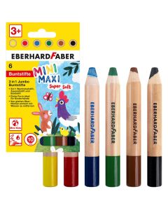 Jumbo Buntstift MiniMaxi 3 in 1 - 6er Etui