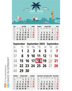 Einblatt-Monatskalender Budget 5 Bestseller (ab 25 Stück)