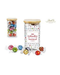 Lindor Team-Glas Frohe Weihnachten mit 35 Lindt Lindorkugeln