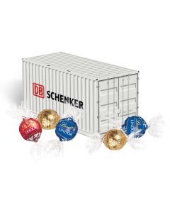 Pralinés von Lindt Lindor im Container als 3D Präsent bedrucken (ab 100 Stück)