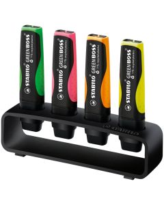 STABILO GREEN BOSS 4er Tisch-Set Leuchtmarkierer