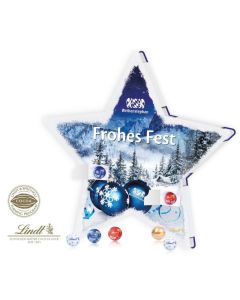 Lindt Minis Adventskalender Stern bedrucken (ab 100 Stück)