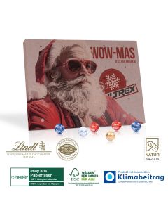 Lindt Adventskalender aus Naturkarton „Gourmet Edition“ Organic ab 100 Stück