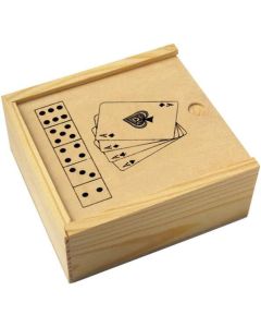 Karten und Würfelspiel in Holzbox Myriam
