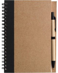 Notizbuch Stella | Recycelter Karton | Liniert | Kugelschreiber