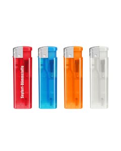 Farbübersicht der transparenten Elektronik-Feuerzeuge.
