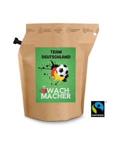 Fußball-EM Team Deutschland Wachmacher, wiederverwendbarer Brühbeutel mit Fairtrade Kaffee