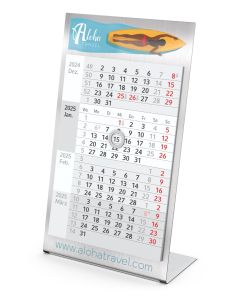 Einblatt-Monatskalender Desktop 4 Steel (ab 50 Stück)
