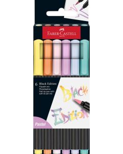 Filzstift Black Edition 6er Pastell