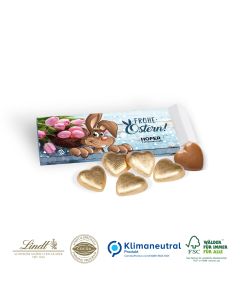 Lindt Schokoherzen in Präsentbox zu Ostern (ab 100 Stück)