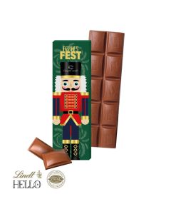 Schokolade von Lindt HELLO in Werbeschuber bedrucken (ab 50 Stück)