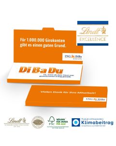 Grußkarte mit Schokoladentafel von Lindt Excellence (ab 50 Stück)