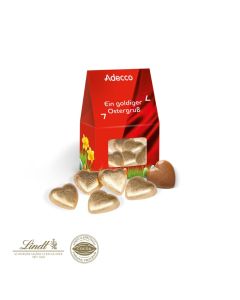 Lindt Schokoherzen Businesspräsent Selection Mini zu Ostern 25g bedrucken (ab 150 Stück)