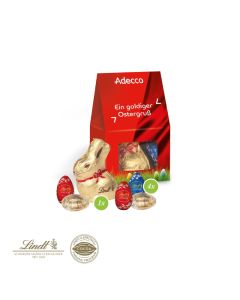 Businesspräsent Selection Mini mit Schokoladenmischung von Lindt bedrucken (ab 150 Stück)