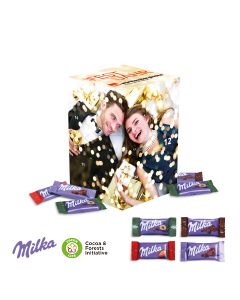 Milka Schokolade Adventskalender Cube XL bedrucken (ab 100 Stück)