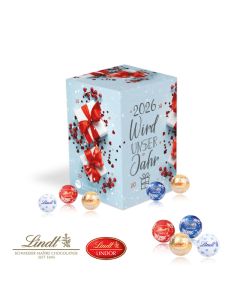 Lindt Minis Adventskalender Cube XL bedrucken (ab 100 Stück)