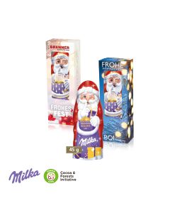 Milka Weihnachtsmann 45g bedrucken (ab 100 Stück)