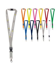 Polyester-Lanyard 20mm mit Schnalle und Haken