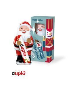 duplo Weihnachtsmann mit Firmenlogo