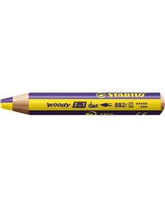 STABILO woody duo Farbstift, gelb/violett