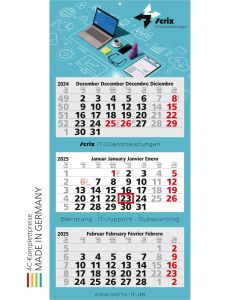 Mehrblock-Monatskalender Maxi Light 3 Bestseller (ab 25 Stück)