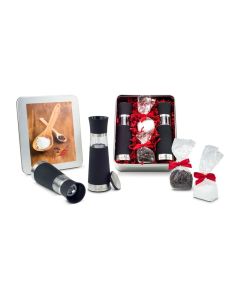 Salz- & Pfeffermühlen Set - in Silberdose