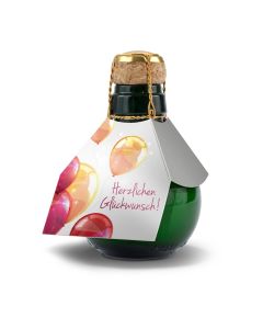 Kleinste Sektflasche der Welt! Herzlichen Glückwunsch - Ohne Geschenkkarton, 125 ml