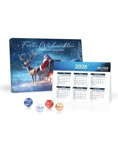 Lindt Minikugeln '2 in 1' Adventskalender mit Jahresplaner (ab 100 Stück)