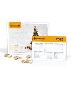 Lindt Täfelchen '2 in 1' Adventskalender mit Jahresplaner (ab 100 Stück)