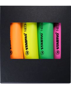 STABILO NEON 4er-Set Leuchtmarkierer