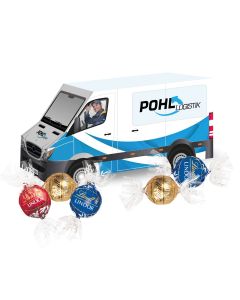 Pralinés von Lindt Lindor im Transporter als 3D Präsent bedrucken (ab 100 Stück)