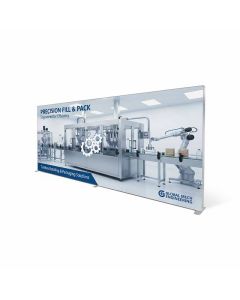 LED Werbewand Iluma SEG 600x250 beidseitig mit Werbung bedrucken