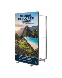 Mobile LED Werbewand SEG 100x200 beidseitig mit Werbung bedrucken