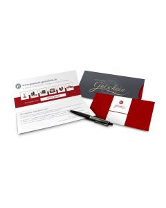 Geschenkgutschein Rot, Kategorie 10 €, große Auswahl an Präsenten, Lifestyle- und Wellnessprodukten