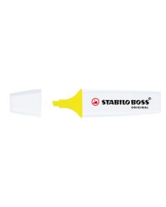 STABILO BOSS ORIGINAL Leuchtmarkierer, weiß, gelbe Tinte