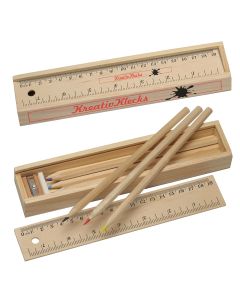Buntstifte-Set aus Holz mit individuellem Logo (ab 100 Stück)