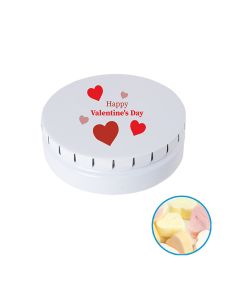 Runde Click-Blechdose Classic 53 mm mit Fruchtherzchen individuell bedruckt (ab 50 Stück)