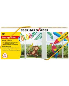 Wachsmalkreiden für Fenster 12er Etui