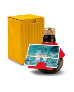 Kleinste Sektflasche der Welt! Visitenkarteneinschub — Inklusive Geschenkkarton, 125 ml